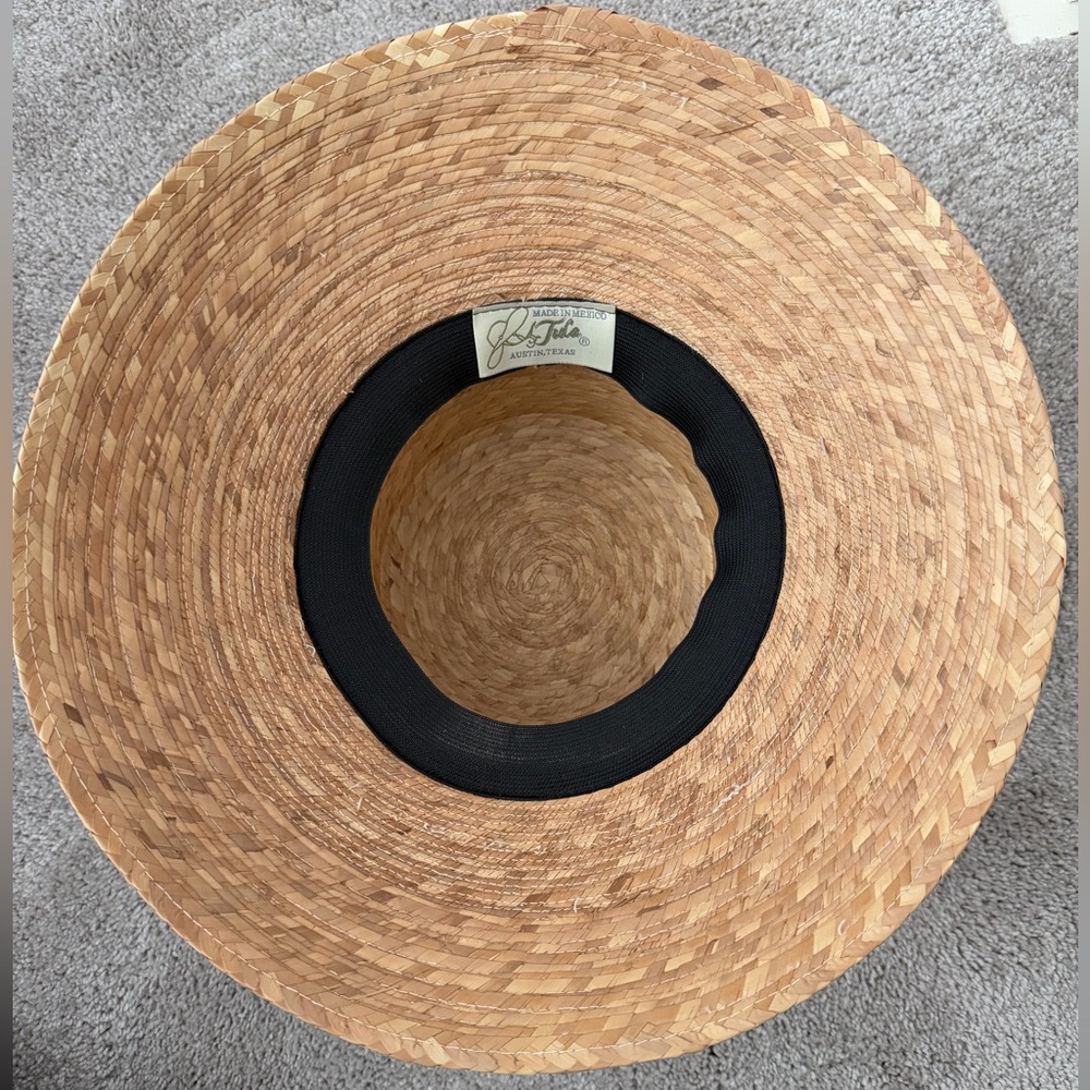 NWT Tula Somerset Black Bow Straw Hat - Picture 8 of 9